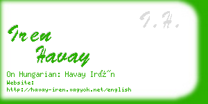 iren havay business card